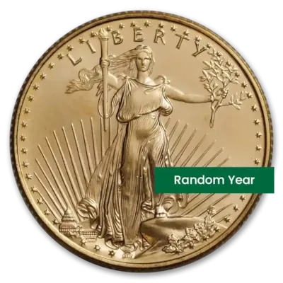 1/4 oz American Gold Eagle Coin BU - Random Year