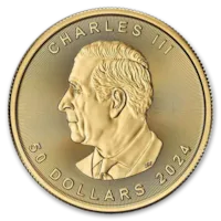 1 oz Canadian Gold Maple Leaf Coin BU - Random Year