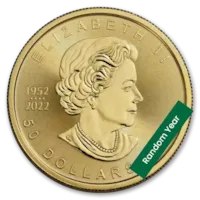1 oz Canadian Gold Maple Leaf Coin BU - Random Year