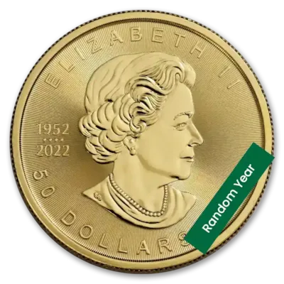 1 oz Canadian Gold Maple Leaf Coin BU - Random Year
