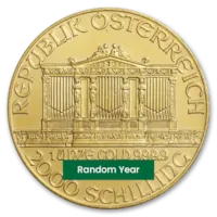 1 oz Austrian Gold Philharmonic Coin BU - Random Year