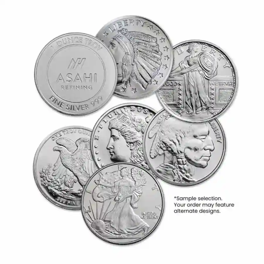 Silver Round Buy 1 oz Silver Bullion Round - Random Design | Bullion.com