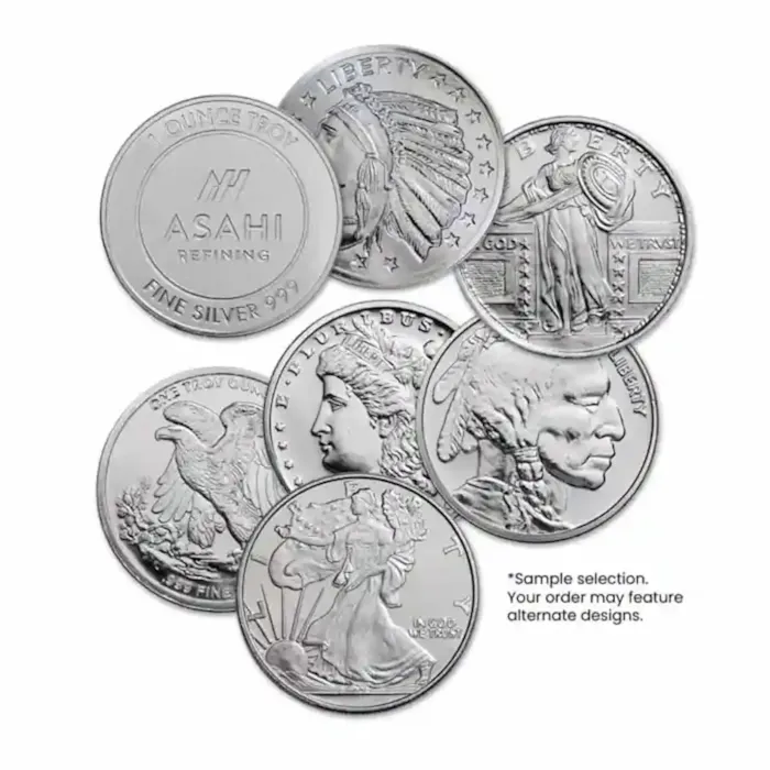 Silver Round Buy 1 oz Silver Bullion Round - Random Design | Bullion.com