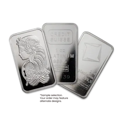 1 oz Platinum Bar - Random Design