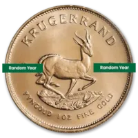1 oz South African Gold Krugerrand Coin BU - Random Year