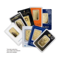 1 oz Gold Bar - Random Design w/ Assay Card