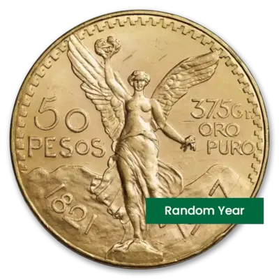 Mexican 50 Pesos Gold Coin AU-BU Condition - Random Year