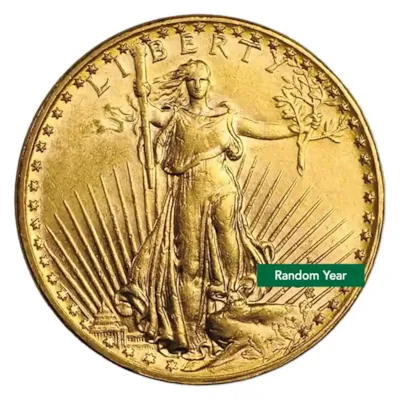 $20 Saint-Gaudens Gold Double Eagle AU - Random Year
