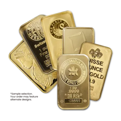 1 oz Gold Bar - Random Design without Assay