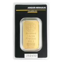 1 oz Gold Argor-Heraeus Bar w/ Assay Card