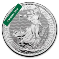 1 oz British Silver Britannia Coin BU - Random Year