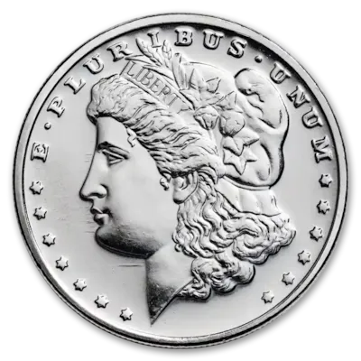 1 oz Silver Morgan Dollar Design Round