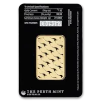 10 oz Gold The Perth Mint Bar w/ Assay Card