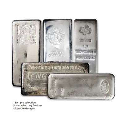 100 oz Silver Bar - Random Design