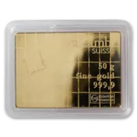 50 x 1 gram Gold Valcambi CombiBar™ w/ Assay Card