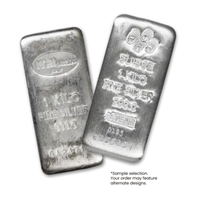 1 Kilo Silver Bar - Random Design