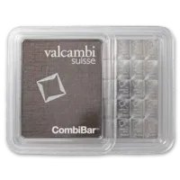 50 x 1 gram Platinum Valcambi CombiBar™ w/ Assay Card
