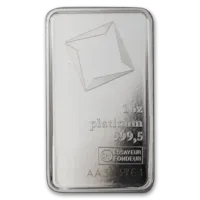 1 oz Platinum Valcambi Bar w/ Assay Card