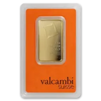 1 oz Gold Valcambi Bar w/ Assay Card