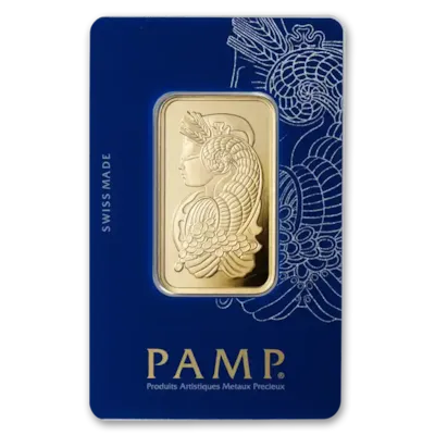 1 oz Gold PAMP Suisse Lady Fortuna Veriscan® Bar w/ Assay