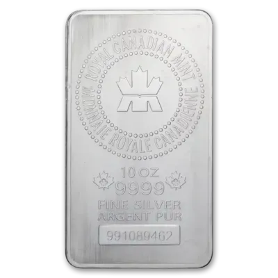 10 oz Silver Royal Canadian Mint Bar