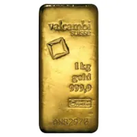 1000 gram Gold Valcambi Cast Bar w/ Assay Card