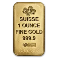 1 oz Gold Bar - PAMP Suisse Classic Design w/ Assay Card
