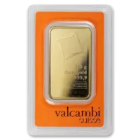 100 gram Gold Valcambi Bar w/ Assay Card
