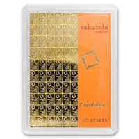 100 x 1 gram Gold Valcambi CombiBar™ w/ Assay Card