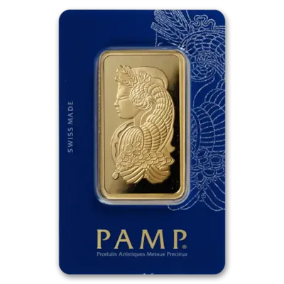 100 gram Gold PAMP Suisse Lady Fortuna Veriscan® Bar w/ Assay