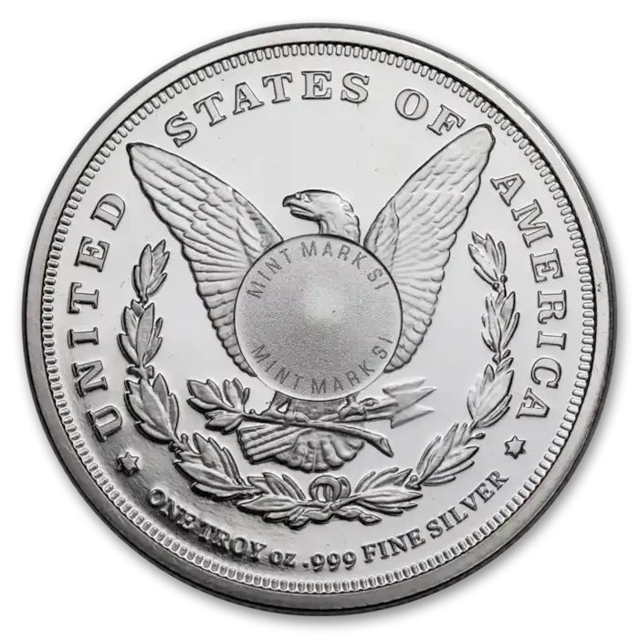 サンシャインシルバー1オンス モルガン円形銀 1 oz Silver Sunshine Morgan Dollar Round (Mint Mark SI