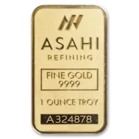 1 oz Gold Asahi Bar w/ Assay Card