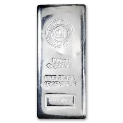 100 oz Silver Royal Canadian Mint Bar