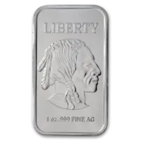 1 oz Silver Buffalo Design Bar