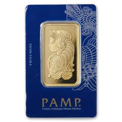 50 gram Gold PAMP Suisse Fortuna Veriscan® Bar w/ Assay Card
