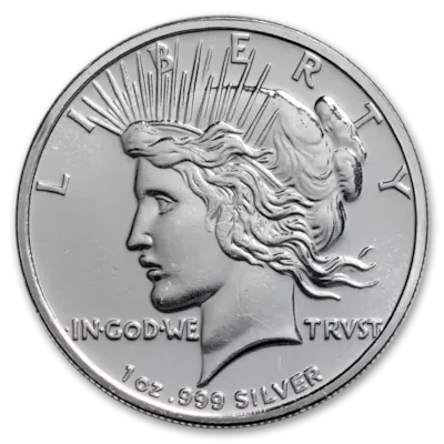 1 oz Silver Peace Dollar Round