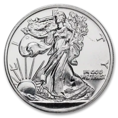1 oz Silver Walking Liberty Round