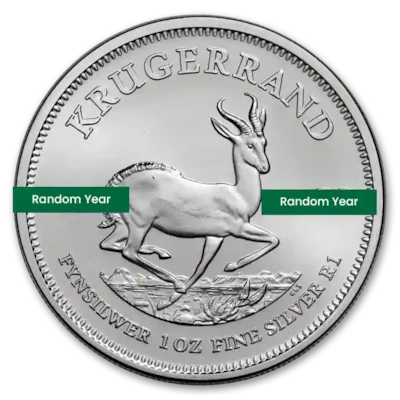 1 oz South African Silver Krugerrand Coin BU - Random Year