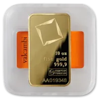 10 oz Gold Valcambi Bar w/ Assay Card