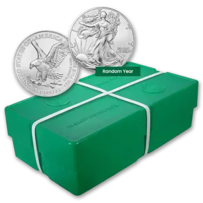 500-Coin 1 oz American Silver Eagle BU Monster Box - Random Year