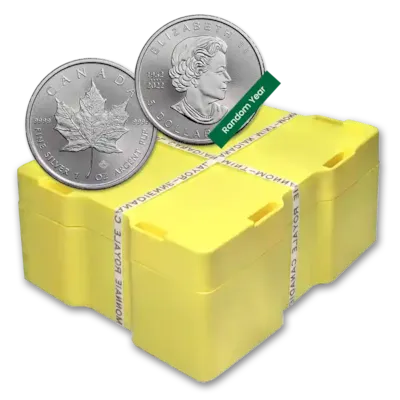 500-Coin 1 oz Silver Maple Leaf BU Monster Box - Random Year