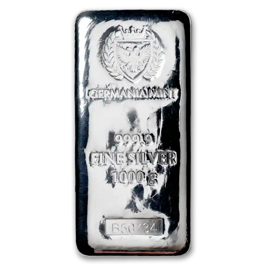 Buy 1 Kilo Silver Germania Mint Bar | Bullion.com
