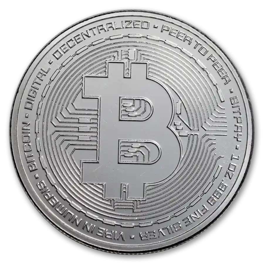 Buy 1 oz Silver Round - Bitcoin | Bullion.com