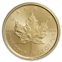 2023 1/2 oz Canadian Gold Maple Leaf Coin BU