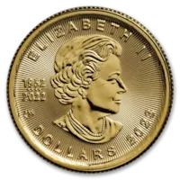 2023 1/10 oz Canadian Gold Maple Leaf Coin BU