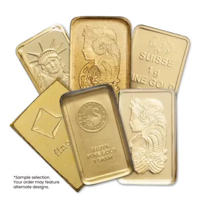 1 gram Gold Bar - Random Design