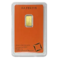 1 gram Gold Valcambi Bar w/ Assay