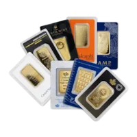 1 oz Gold Bar - Random Design w/ Assay Card (New Customer Offer)