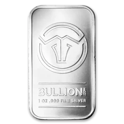 1 oz Silver Bull Logo Bar - Struck