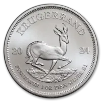 2024 South Africa 1 oz 999 Fine Silver Krugerrand Coin BU - In 2024 South Africa 1 oz 999 Fine Silver Krugerrand Coin BU - In